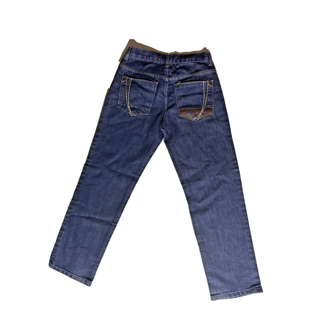 Denim & Cloth Y2K Jeans‎ Womens 28 Straight Leg Brown Leather Crazy Back Hit - Picture 7 of 7